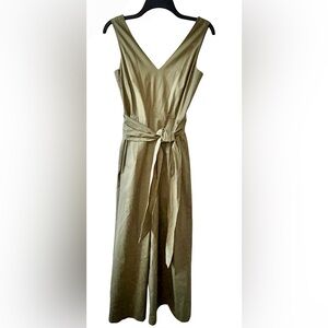 J. Crew Olive Green Jumpsuit with wrap tie around size 0